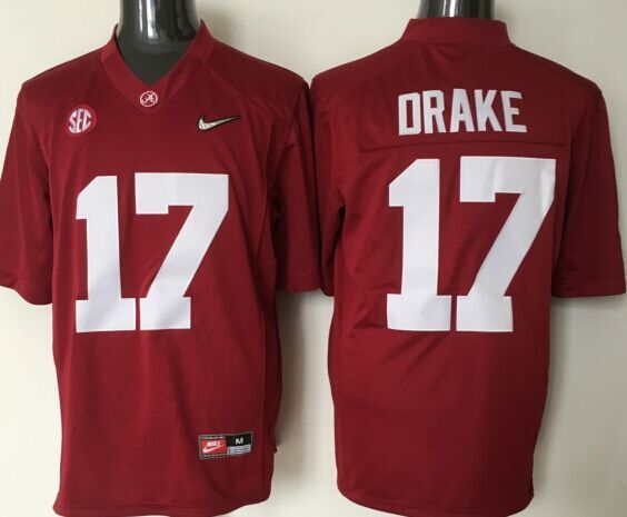 NCAA Youth Alabama Crimson Tide #17 Drake red jerseys
